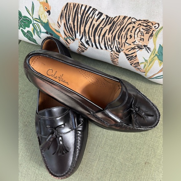 Cole Haan Men's Black Pinch Tassel Loafers Size 9.5 - Picture 1 of 6